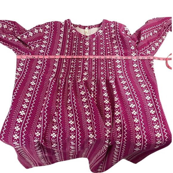 La Cera 100% Cotton Flannel Nightgown Women's Large Cozy Grandma Conservative - Picture 13 of 14